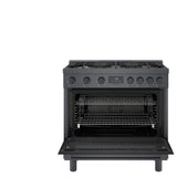 Bosch 800 Series Dual Fuel Range HDS8645C | 36" Black Stainless Steel