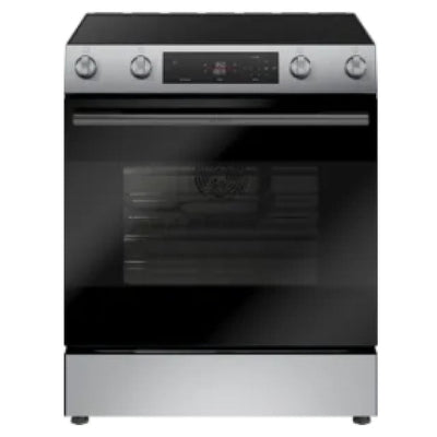 Bosch 100 Series HEF1050MC Electric Range, 30 inch Exterior Width, Self Clean, 4 Burners, Storage Drawer, Air Fry, 1 Ovens, Stainless Steel colour