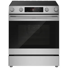 Bosch 300 Series HEF3050MC Electric Range, 5.8 cu. ft. Capacity, 30 inch Exterior Width, True Convection, 5 Burners, Storage Drawer, Air Fry, Steam & Self Clean, 3,300 W Highest Element, Stainless Steel colour, Home Connect™