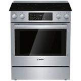 Bosch 800 Series HEI8056C Electric Range, 4.6 cu. ft. Capacity, 30 inch Exterior Width, True Convection, 5 Burners, Warming Drawer, Air Fry, Self Clean, 3,200 W Highest Element, Stainless Steel colour