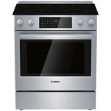 Bosch 800 Series HEI8056C Electric Range, 4.6 cu. ft. Capacity, 30 inch Exterior Width, True Convection, 5 Burners, Warming Drawer, Air Fry, Self Clean, 3,200 W Highest Element, Stainless Steel colour