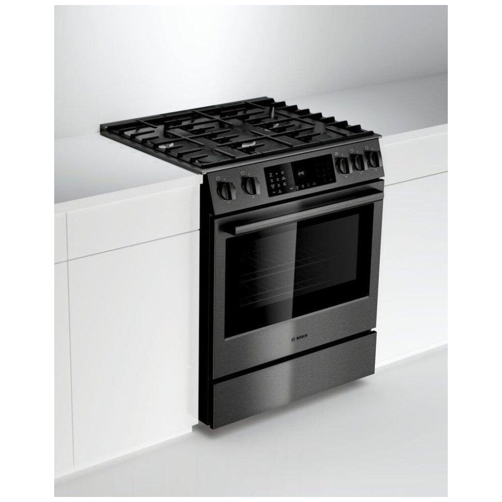 800 Series, Gas Slide-in Ranges, 30'', Black Stainless Steel HGI8046UC