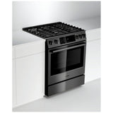 Bosch 800 Series HGI8046UC Gas Range, 4.8 cu. ft. Capacity, 30 inch Exterior Width, Self Clean, True Convection, 5 Burners, Warming Drawer, 18,000 BTU Highest Burner, Black Stainless Steel colour