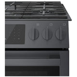 Bosch 800 Series HGI8046UC Gas Range, 4.8 cu. ft. Capacity, 30 inch Exterior Width, Self Clean, True Convection, 5 Burners, Warming Drawer, 18,000 BTU Highest Burner, Black Stainless Steel colour