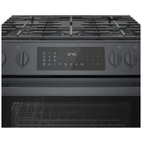 Bosch 800 Series HGI8046UC Gas Range, 4.8 cu. ft. Capacity, 30 inch Exterior Width, Self Clean, True Convection, 5 Burners, Warming Drawer, 18,000 BTU Highest Burner, Black Stainless Steel colour