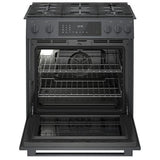 Bosch 800 Series HGI8046UC Gas Range, 4.8 cu. ft. Capacity, 30 inch Exterior Width, Self Clean, True Convection, 5 Burners, Warming Drawer, 18,000 BTU Highest Burner, Black Stainless Steel colour