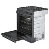 Bosch 800 Series HGI8046UC Gas Range, 4.8 cu. ft. Capacity, 30 inch Exterior Width, Self Clean, True Convection, 5 Burners, Warming Drawer, 18,000 BTU Highest Burner, Black Stainless Steel colour