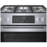 Bosch 800 Series HGI8056UC Gas Range, 4.8 cu. ft. Capacity, 30 inch Exterior Width, Self Clean, True Convection, 5 Burners, Warming Drawer, 18,000 BTU Highest Burner, Stainless Steel colour