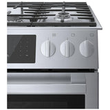 Bosch 800 Series HGI8056UC Gas Range, 4.8 cu. ft. Capacity, 30 inch Exterior Width, Self Clean, True Convection, 5 Burners, Warming Drawer, 18,000 BTU Highest Burner, Stainless Steel colour