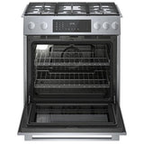 Bosch 800 Series HGI8056UC Gas Range, 4.8 cu. ft. Capacity, 30 inch Exterior Width, Self Clean, True Convection, 5 Burners, Warming Drawer, 18,000 BTU Highest Burner, Stainless Steel colour