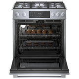 Bosch Benchmark Series HGIP056UC Gas Range, 4.8 cu. ft. Capacity, 30 inch Exterior Width, Self Clean, True Convection, 5 Burners, Warming Drawer, 20,000 BTU Highest Burner, Stainless Steel colour
