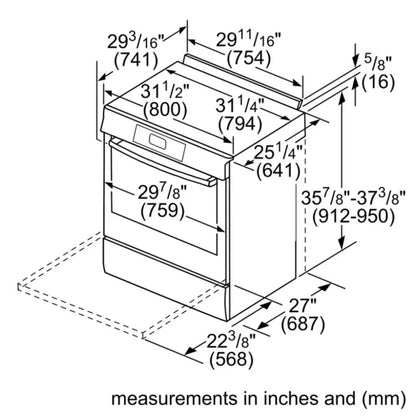 Benchmark®, Gas Slide-in Ranges 30'', Stainless Steel HGIP056UC