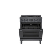 Bosch 800 Series HGS8045UC Gas Range, 4.8 cu. ft. Capacity, 30 inch Exterior Width, Manual Clean, Convection, 5 Burners, 18,000 BTU Highest Burner, Black Stainless Steel colour