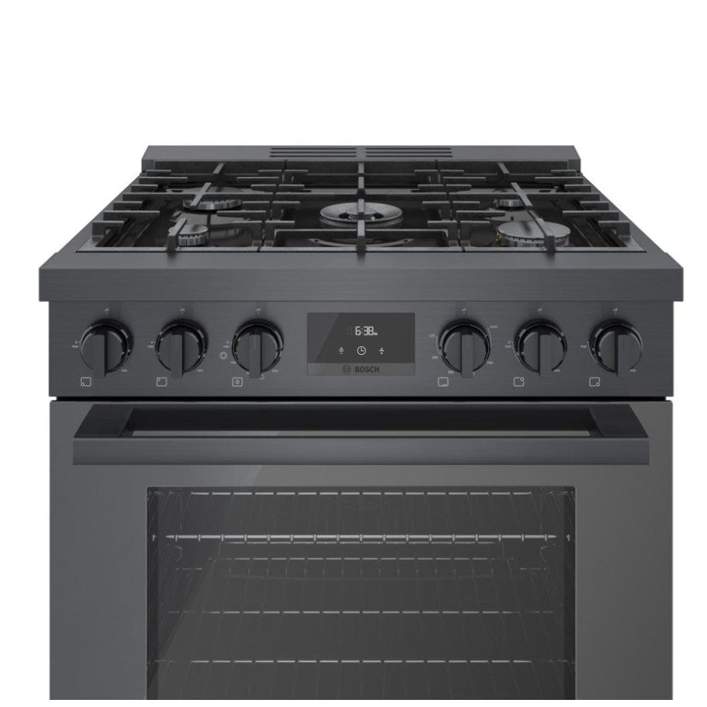 800 Series, Gas Freestanding Ranges, 30'', Black Stainless Steel HGS8045UC