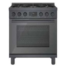 Bosch 800 Series HGS8045UC Gas Range, 4.8 cu. ft. Capacity, 30 inch Exterior Width, Manual Clean, Convection, 5 Burners, 18,000 BTU Highest Burner, Black Stainless Steel colour