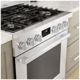 Bosch 800 Series HGS8055UC Gas Range, 3.7 cu. ft. Capacity, 30 inch Exterior Width, Manual Clean, Convection, 5 Burners, 18,000 BTU Highest Burner, Stainless Steel colour