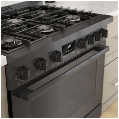 800 Series, Gas Freestanding Ranges, 36", Black Stainless Steel HGS8645UC