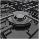 Bosch 800 Series HGS8645UC Gas Range, 3.5 cu. ft. Capacity, 36 inch Exterior Width, Manual Clean, Convection, 6 Burners, 18,000 BTU Highest Burner, Black Stainless Steel colour