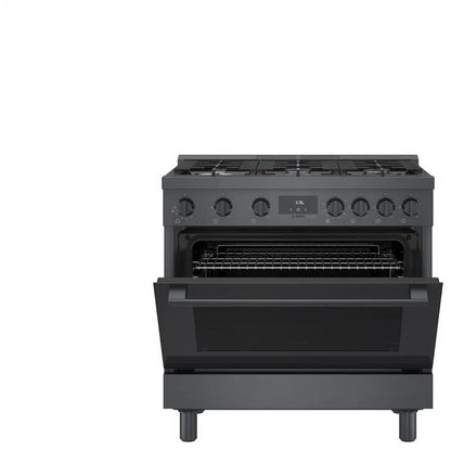 800 Series, Gas Freestanding Ranges, 36'', Black Stainless Steel HGS8645UC