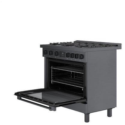 800 Series, Gas Freestanding Ranges, 36", Black Stainless Steel HGS8645UC