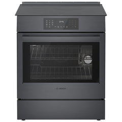 Bosch 800 Series HII8047C Induction Range, 4.6 cu. ft. Capacity, 30 inch Exterior Width, True Convection, 4 Burners, Warming Drawer, Self Clean, 3,700 W Highest Element, Black Stainless Steel colour