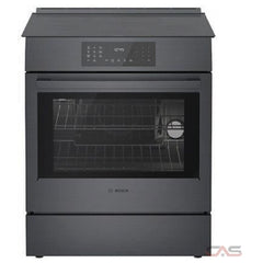 Bosch 800 Series HII8047C Induction Range, 4.6 cu. ft. Capacity, 30 inch Exterior Width, True Convection, 4 Burners, Warming Drawer, Self Clean, 3,700 W Highest Element, Black Stainless Steel colour