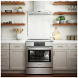 Bosch 800 Series HII8057C Induction Range, 4.6 cu. ft. Capacity, 30 inch Exterior Width, True Convection, 4 Burners, Warming Drawer, Self Clean, 3,700 W Highest Element, Stainless Steel colour