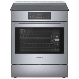 Bosch 800 Series HII8057C Induction Range, 4.6 cu. ft. Capacity, 30 inch Exterior Width, True Convection, 4 Burners, Warming Drawer, Self Clean, 3,700 W Highest Element, Stainless Steel colour