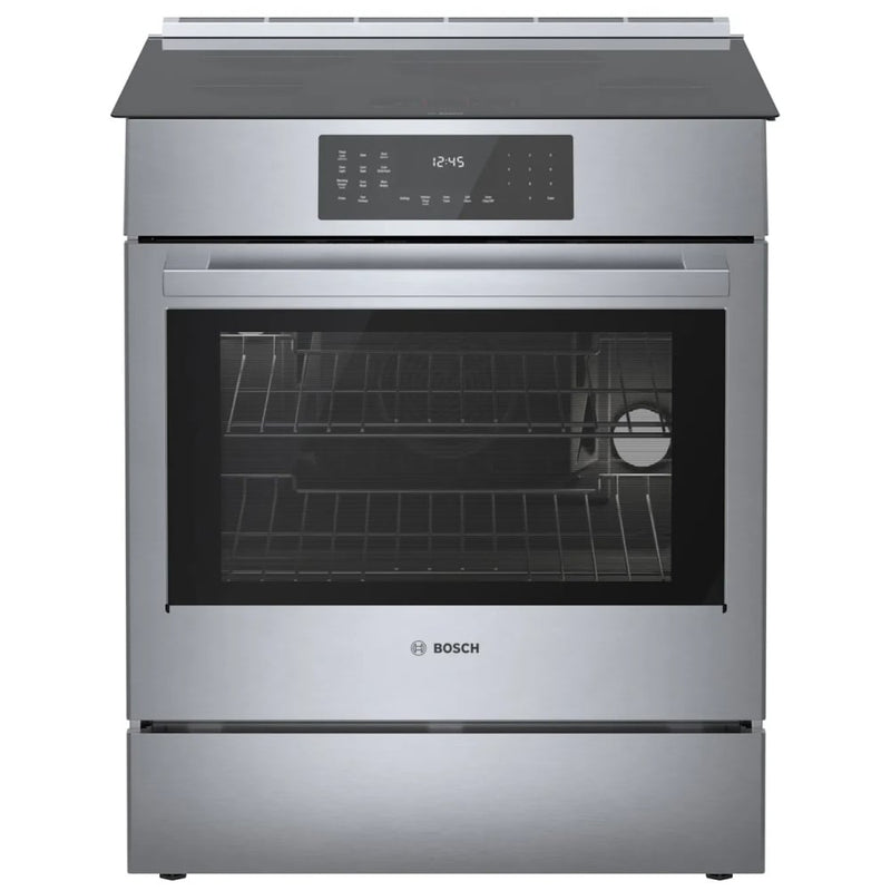Bosch 800 Series HII8057C Induction Range, 4.6 cu. ft. Capacity, 30 inch Exterior Width, True Convection, 4 Burners, Warming Drawer, Self Clean, 3,700 W Highest Element, Stainless Steel colour