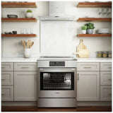 Bosch 800 Series HII8057C Induction Range, 4.6 cu. ft. Capacity, 30 inch Exterior Width, True Convection, 4 Burners, Warming Drawer, Self Clean, 3,700 W Highest Element, Stainless Steel colour