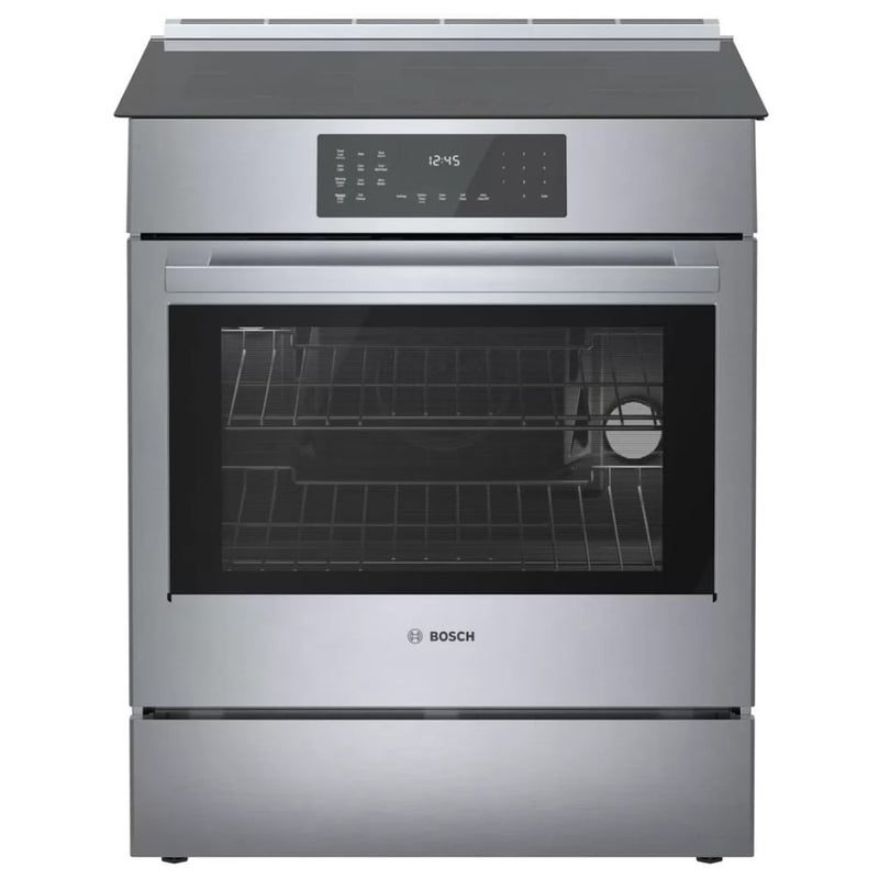 Bosch Benchmark Series HIIP057C Induction Range, 4.6 cu. ft. Capacity, 30 inch Exterior Width, True Convection, 4 Burners, Warming Drawer, Self Clean, 3,700 W Highest Element, Stainless Steel colour