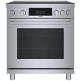 Bosch 800 Series HIS8055C Induction Range, 3.9 cu. ft. Capacity, 30 inch Exterior Width, True Convection, 4 Burners, Air Fry, Manual Clean, 3,700 W Highest Element, Stainless Steel colour