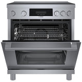 Bosch 800 Series HIS8055C Induction Range, 3.9 cu. ft. Capacity, 30 inch Exterior Width, True Convection, 4 Burners, Air Fry, Manual Clean, 3,700 W Highest Element, Stainless Steel colour
