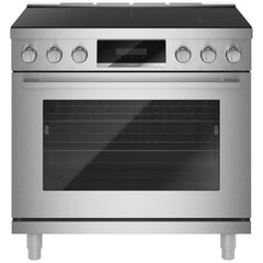 Bosch HIS8657C Induction Range, 5.4 cu. ft. Capacity, 36 inch Exterior Width, Dual Fan True Convection, 5 Burners, Air Fry, Steam & Self Clean, 5,500 W Highest Element, Stainless Steel colour