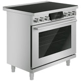 Bosch HIS8657C Induction Range, 5.4 cu. ft. Capacity, 36 inch Exterior Width, Dual Fan True Convection, 5 Burners, Air Fry, Steam & Self Clean, 5,500 W Highest Element, Stainless Steel colour