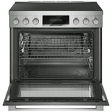 Bosch HIS8657C Induction Range, 5.4 cu. ft. Capacity, 36 inch Exterior Width, Dual Fan True Convection, 5 Burners, Air Fry, Steam & Self Clean, 5,500 W Highest Element, Stainless Steel colour