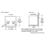 Bosch 500 Series HMB57152UC Built In Microwave, 27 inch Exterior Width, 1.6 cu. ft. Capacity, 950 W Watts, Stainless Steel Interior, Stainless Steel colour
