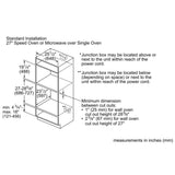 Bosch 500 Series HMB57152UC Built In Microwave, 27 inch Exterior Width, 1.6 cu. ft. Capacity, 950 W Watts, Stainless Steel Interior, Stainless Steel colour