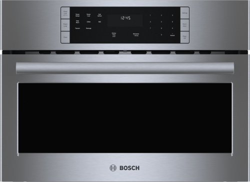 Bosch 500 Series HMB57152UC Built In Microwave, 27 inch Exterior Width, 1.6 cu. ft. Capacity, 950 W Watts, Stainless Steel Interior, Stainless Steel colour