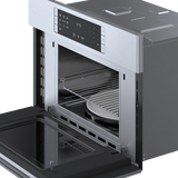 Bosch 800 Series HMC80152UC Built In Microwave Speed Oven, 30 inch Exterior Width, 1.6 cu. ft. Capacity, 1,000 W Watts, Convection, Stainless Steel Interior, Stainless Steel colour