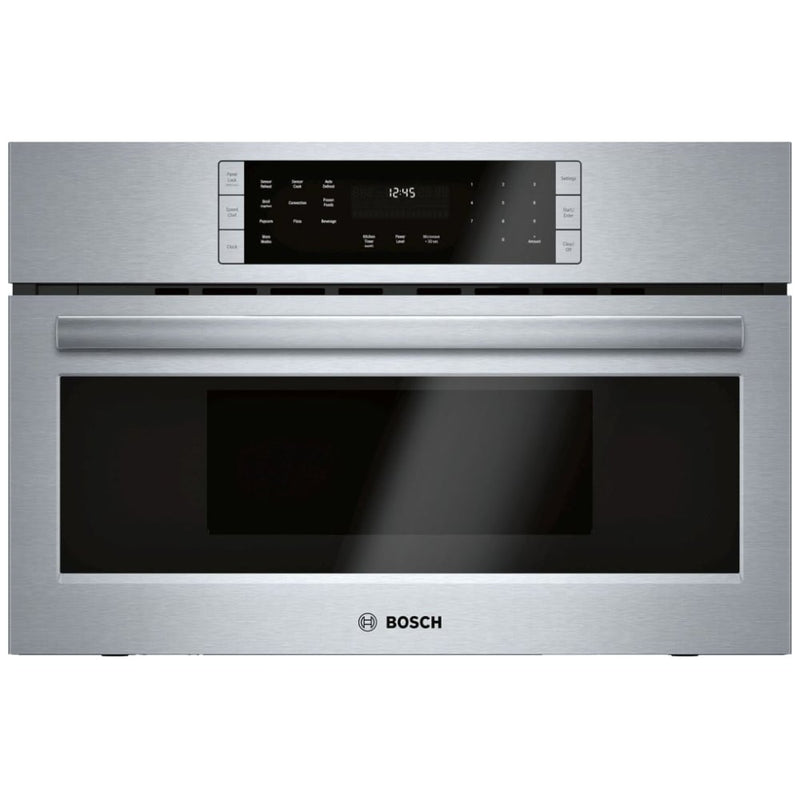 Bosch 800 Series HMC80152UC Built In Microwave Speed Oven, 30 inch Exterior Width, 1.6 cu. ft. Capacity, 1,000 W Watts, Convection, Stainless Steel Interior, Stainless Steel colour