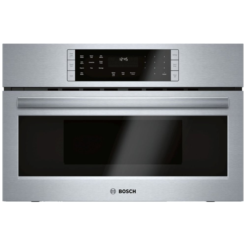 Bosch 800 Series HMC80252UC Built In Microwave Speed Oven, 30 inch Exterior Width, 1.6 cu. ft. Capacity, 1,000 W Watts, Convection, Stainless Steel Interior, Stainless Steel colour