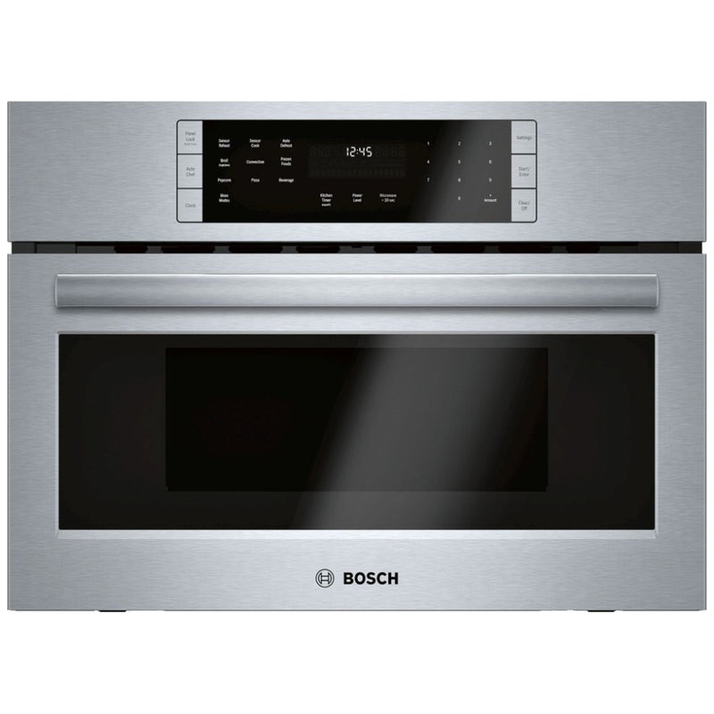 Bosch 800 Series HMC87152UC Single Built In Microwave Speed Oven, 27 inch Exterior Width, 1.6 cu. ft. Capacity, 1,000 W Watts, Convection, Stainless Steel Interior, Stainless Steel colour