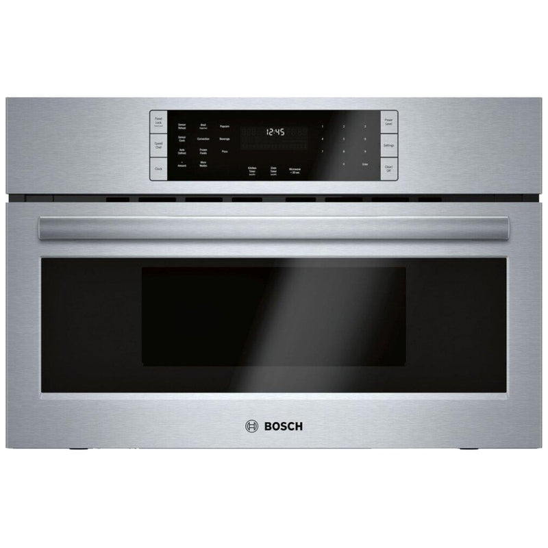 Bosch Benchmark Series HMCP0252UC Single Built In Microwave Speed Oven, 30 inch Exterior Width, 1.6 cu. ft. Capacity, 1,000 W Watts, Convection, Stainless Steel Interior, Stainless Steel colour