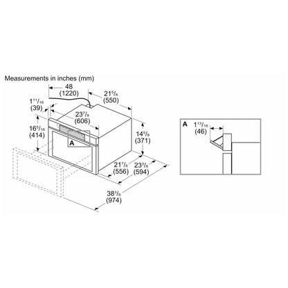 Bosch HMD8454UC 800 Series Drawer Microwave 24'' Stainless Steel