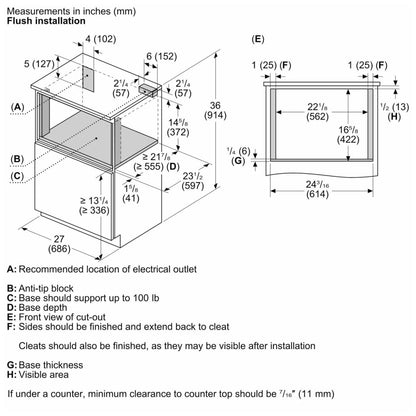 Bosch HMD8454UC 800 Series Drawer Microwave 24'' Stainless Steel