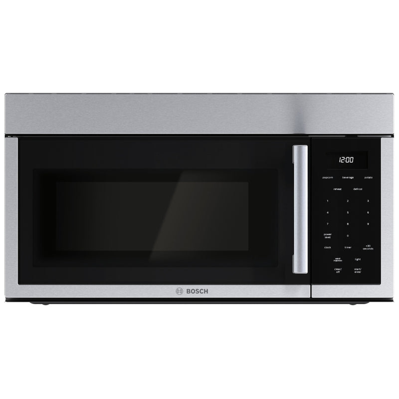 Bosch 300 Series HMV3055C Over the Range Microwave, 30 inch Exterior Width, 1.7 cu. ft. Capacity, 300 CFM, Convection, 1,000 W Watts, Incandescent