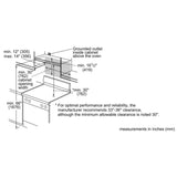 Bosch 500 Series HMV5053C Over the Range Microwave, 30 inch Exterior Width, 2.1 cu. ft. Capacity, 385 CFM, 1,100 W Watts, LED, Stainless Steel colour