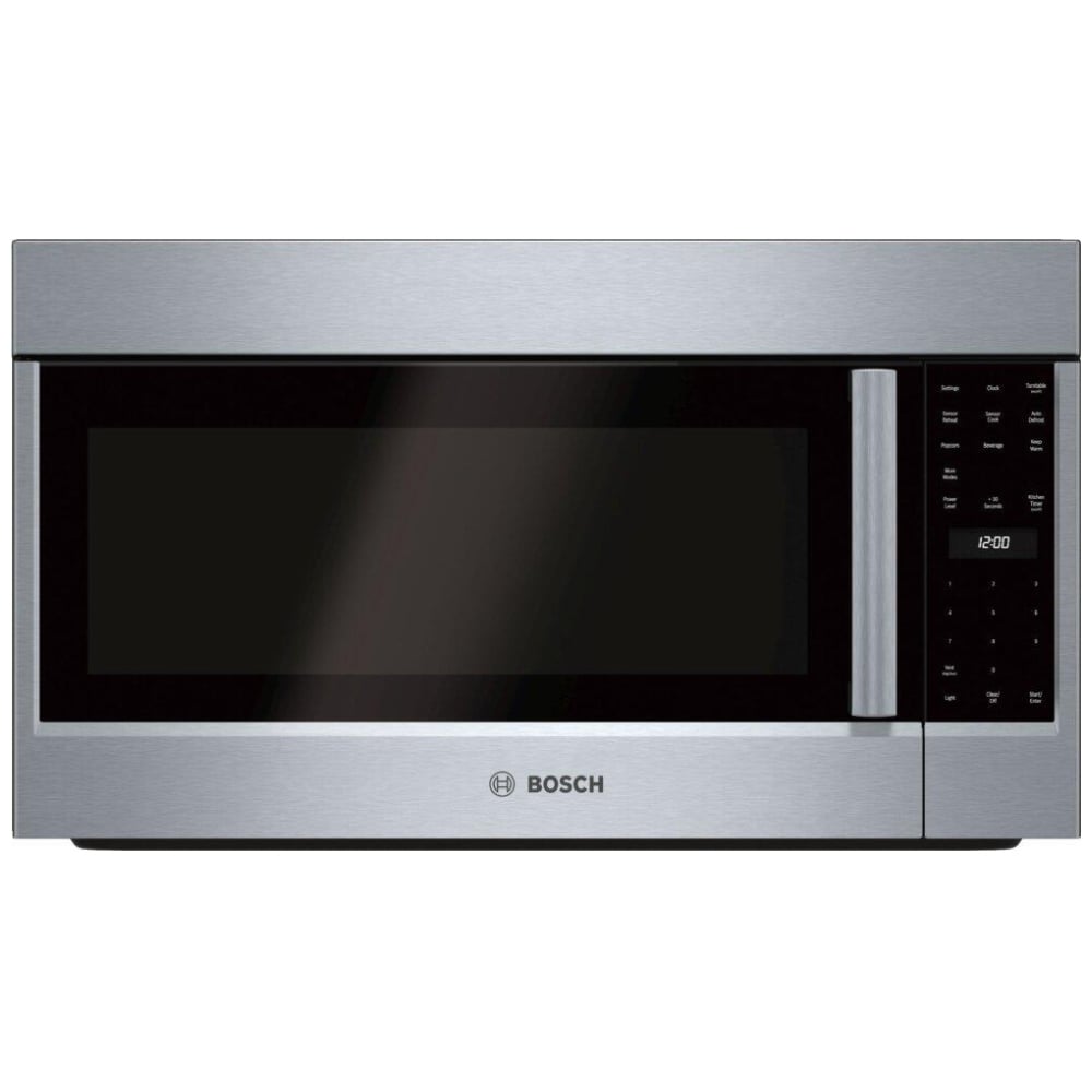 Bosch 500 Series HMV5053C Over the Range Microwave, 30 inch Exterior Width, 2.1 cu. ft. Capacity, 385 CFM, 1,100 W Watts, LED, Stainless Steel colour