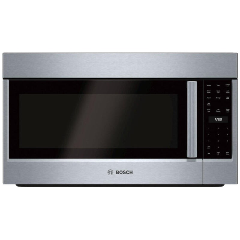 Bosch 500 Series HMV5053C Over the Range Microwave, 30 inch Exterior Width, 2.1 cu. ft. Capacity, 385 CFM, 1,100 W Watts, LED, Stainless Steel colour
